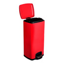 McKesson Red Square Step-On Trash Can, 8 gallon (Case)