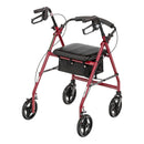 McKesson Red Four-Wheel Rollator (Case)