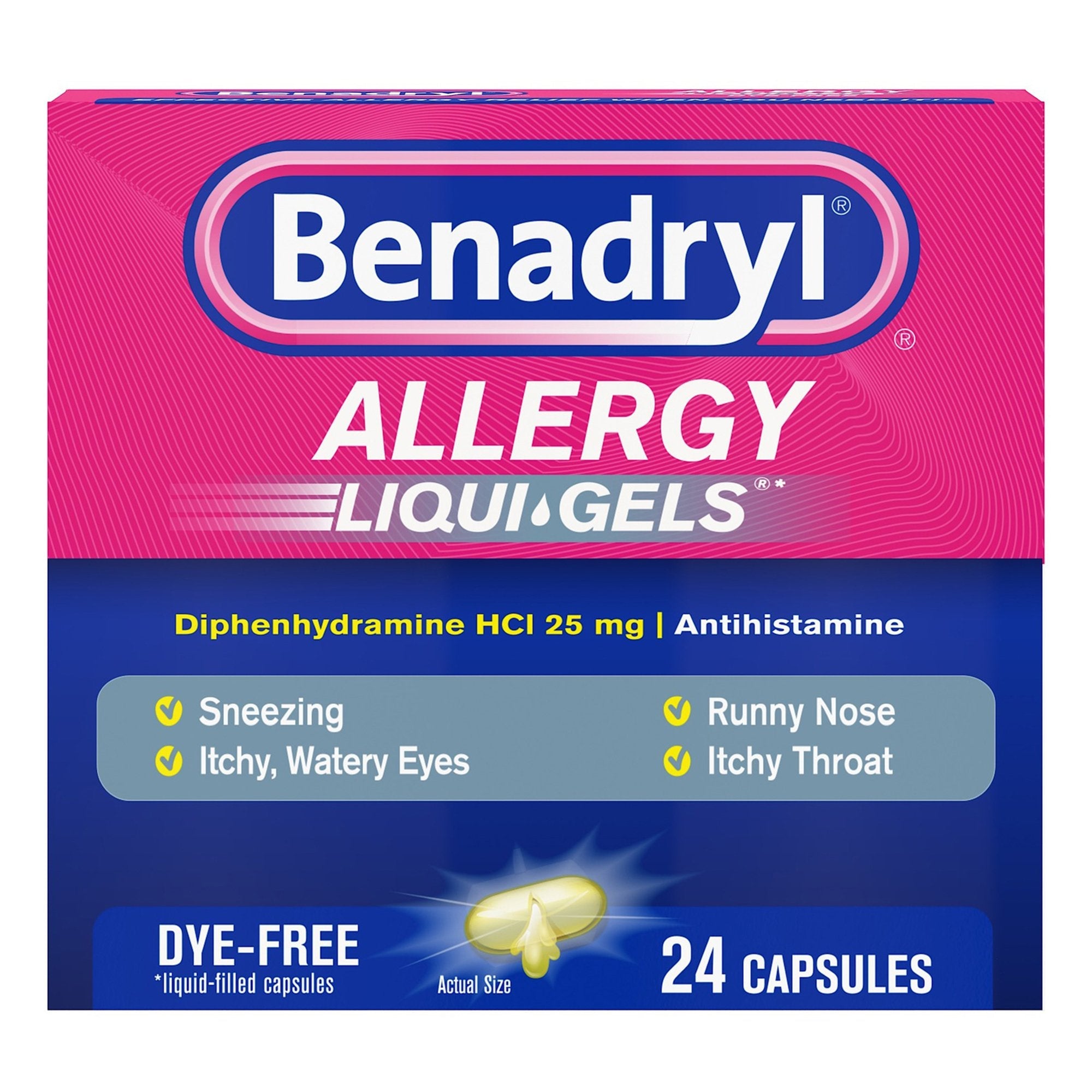 Kenvue Brands LLC Benadryl Allergy Liqui-Gels Dye Free (24/CS) 