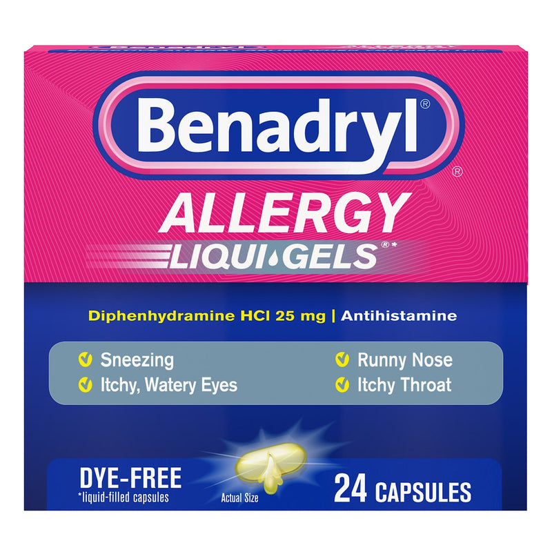 Kenvue Brands LLC Benadryl Allergy Liqui-Gels Dye Free (24/CS)