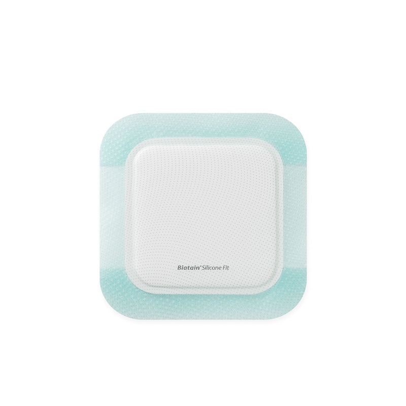 Coloplast Silicone Foam Dressing Biatain Silicone Fit 7 X 7 Inch With Border Film Backing Silicone Adhesive Square Sterile (5/BX) 
