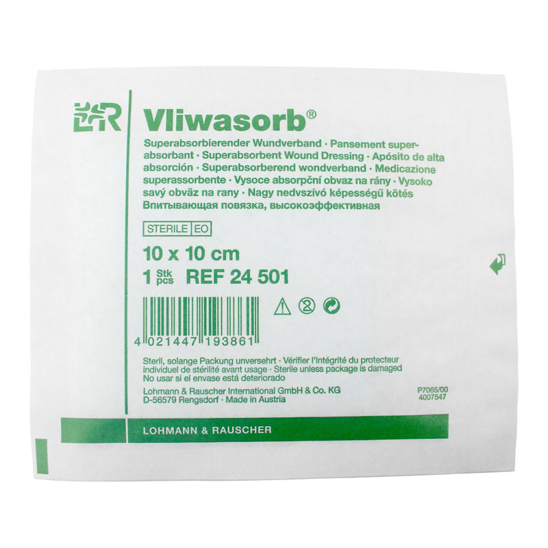 Vliwasorb Superabsorbent Wound Dressing, 4 x 4 Inch