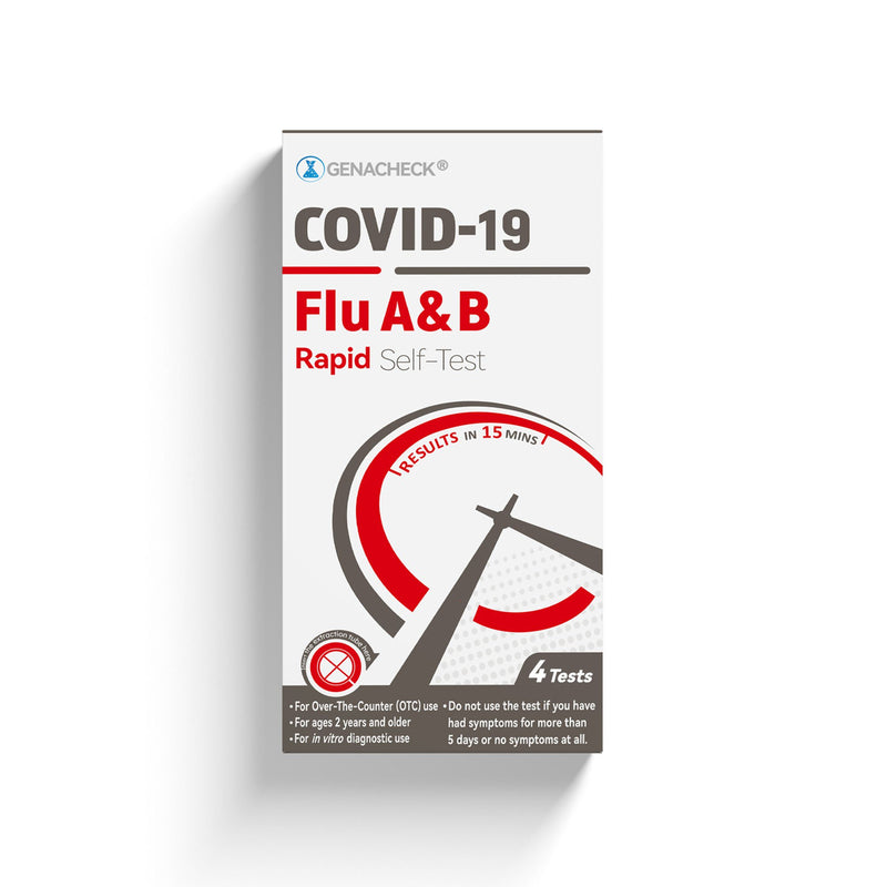 GenaCheck COVID-19 / Flu A & B Rapid Self-Test (4/KT)