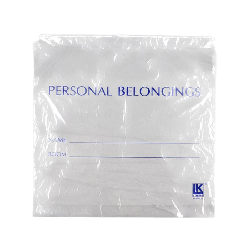 Patient Belongings Bag LK 20 X 20 Inch LDPE Drawstring Closure Clear (Case of 250)