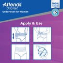 Attends Healthcare Products Attends Discreet Women's Underwear, Level 5, Large (72/CS) 