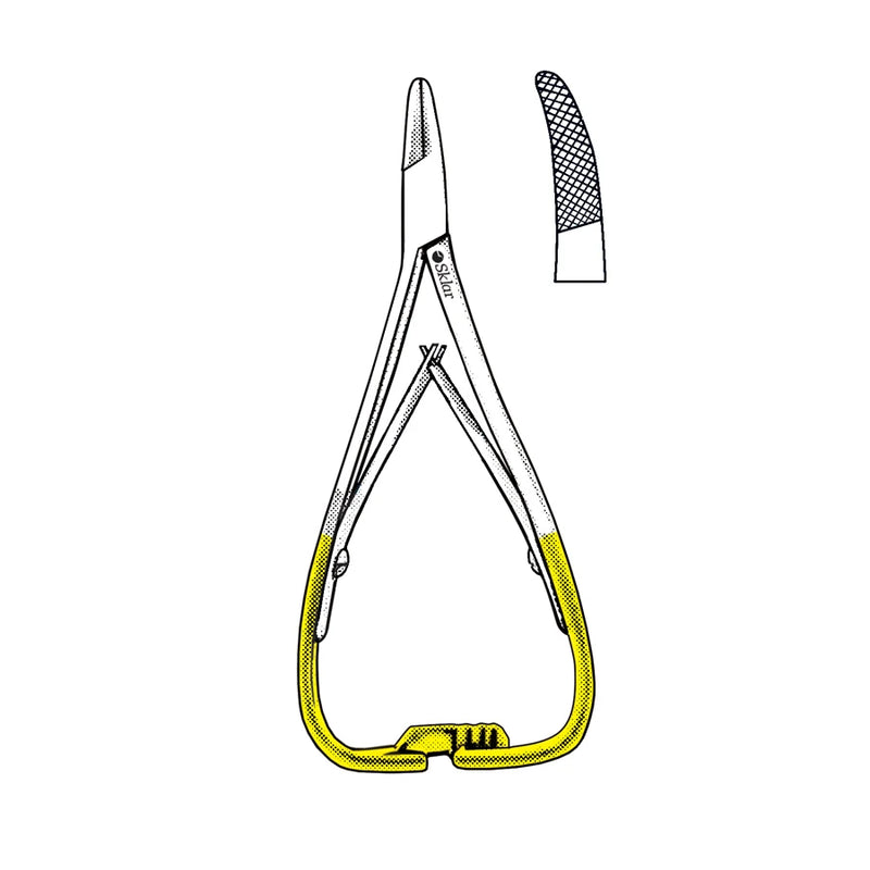 Sklar TC Mathieu Needle Holder - 5-1/2", Curved, Serrated - 21-8073