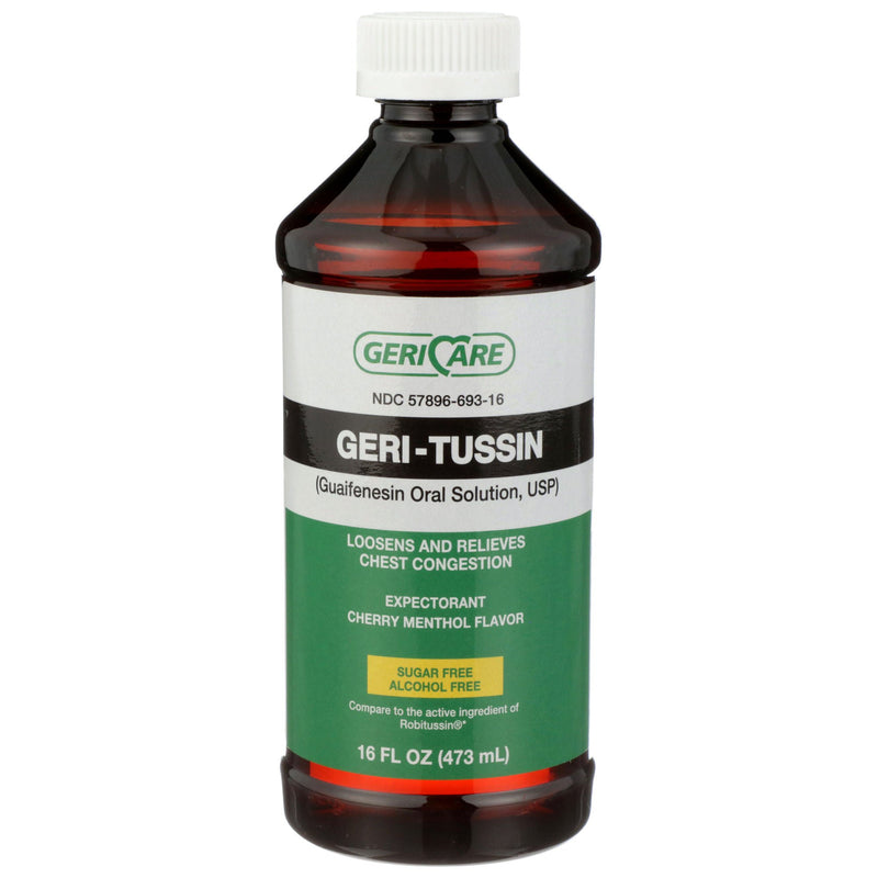 Geri-Care Guaifenesin Cold and Cough Relief, 16-ounce Bottle (Case of 12)