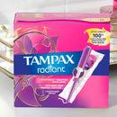 Tampax Radiant Tampons Regular Absorbency Unscented (Box of 14)