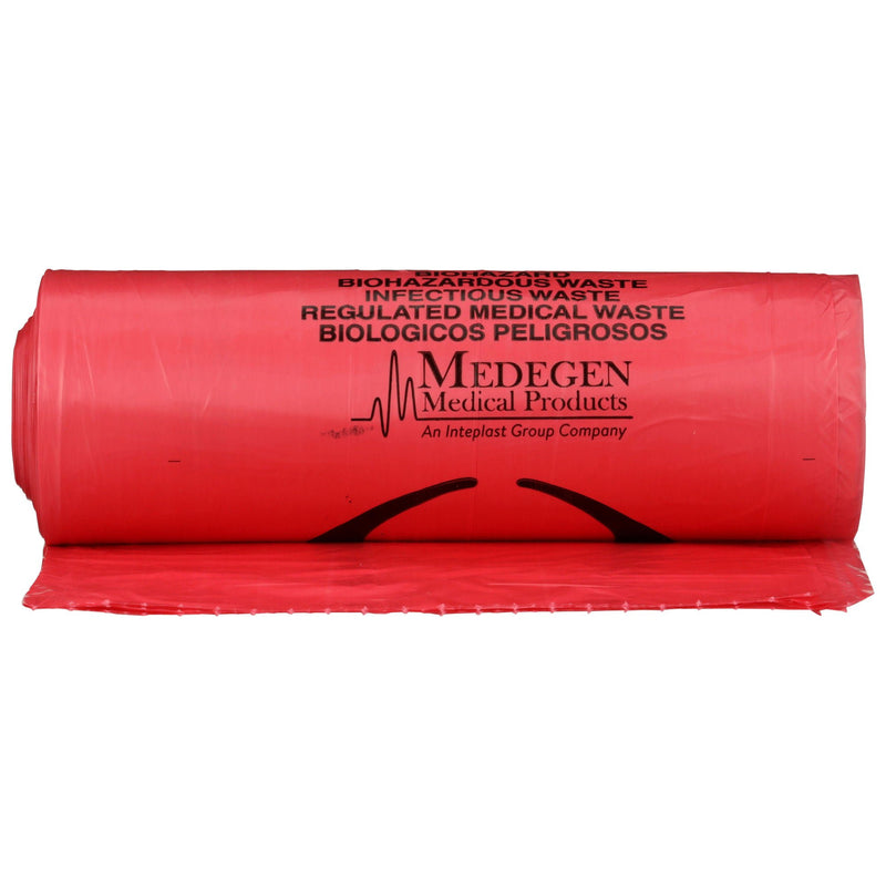 Biohazard Waste Bag McKesson Biohazard Symbol / Infectious Waste 30 to 33 gal. Red 33 X 40 Inch (Case of 30)