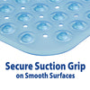 Theracare Bathtub Mat, Antifungal, Blue, 15 x 27 Inch (20/CS)