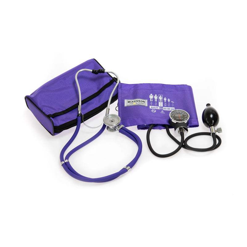McKesson Lumeon Aneroid Sphygmomanometer/Sprague Kit, Purple (Case of 10)
