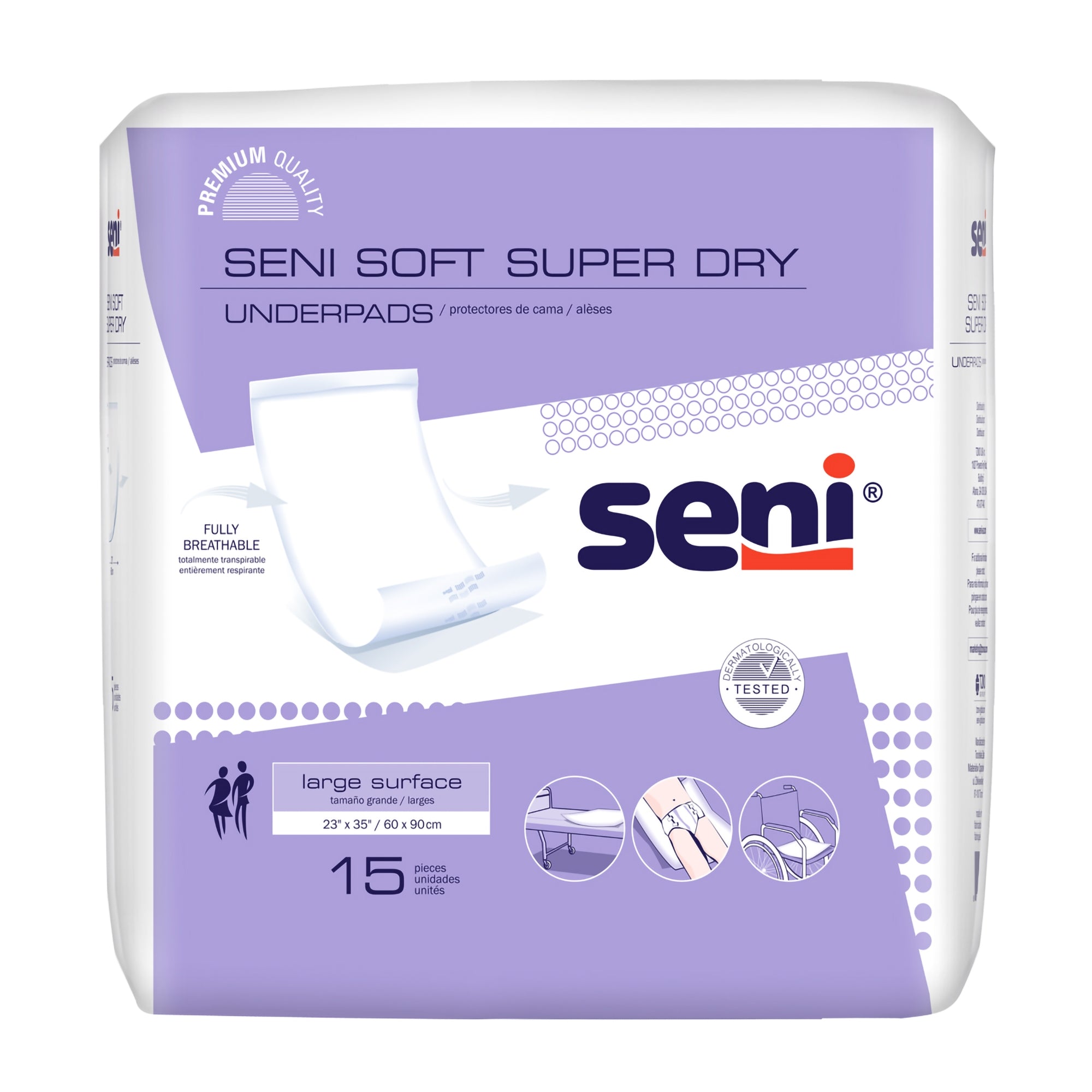 TZMO USA Inc Seni Soft Super Dry Underpads, Level 3 Absorbency (60/CS) 