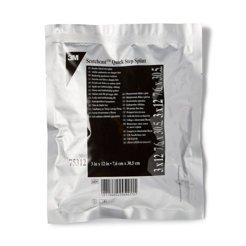 3M Scotchcast Quick Step Double Sided Felt Padded Splint, 3 x 12 Inch (Case of 10)