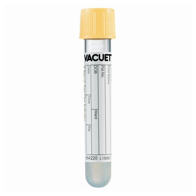 Vacuette Z Serum Sep Clot Activator Venous Blood Collection Tube, 3.5 mL (Case of 1200)
