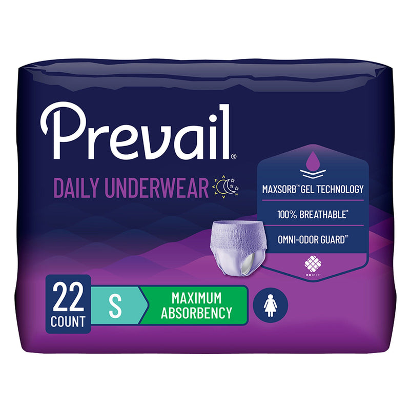 Prevail Daily Underwear Maximum Absorbent Underwear, Small (Case of 600)