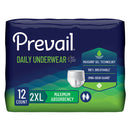 Prevail Daily Underwear Maximum Absorbent Underwear, 2X-Large (Case of 48)