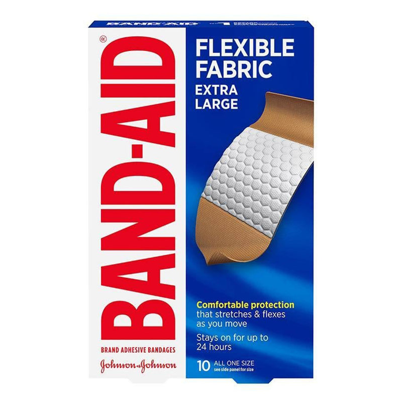 Band-Aid Flexible Fabric Adhesive Strip, Extra Large (Box of 10)
