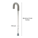 McKesson Round Handle Cane, Aluminum, Height Adjustable, Foam Grip (Case of 6 Items)
