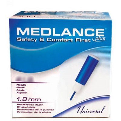 Safety Lancet Medlance 21 Gauge Retractable Push Button Activation Finger (Case of 2000)