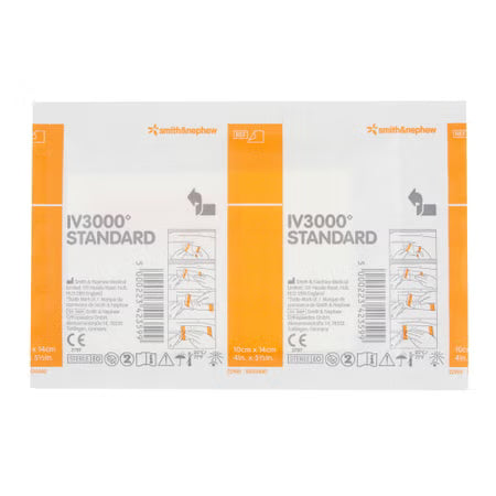 Smith & Nephew Iv3000 Transparent Adhesive Film Dressing 10 X 14 Cm 