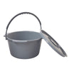 McKesson Commode Bucket With Metal Handle And Cover, 7-1/2 Quart, Gray (Case of 12)