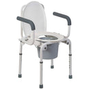 Mabis Drop-Arm Steel Commode