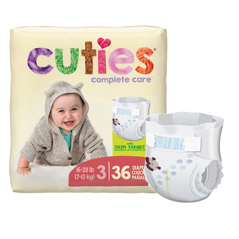 First Quality Products LLC Cuties Premium Diaper, Size 3 (4/CS) 