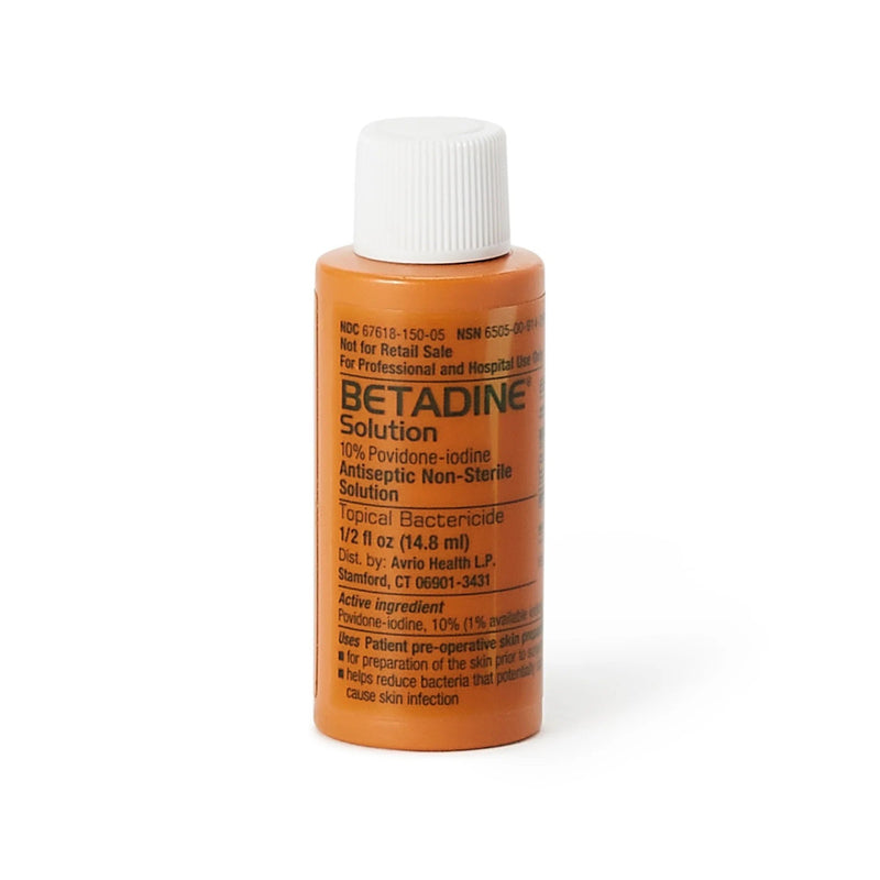 Emerson Healthcare Skin Prep Solution Betadine 1/2 oz. Bottle 10% Strength Povidone-Iodine NonSterile (50/CS)