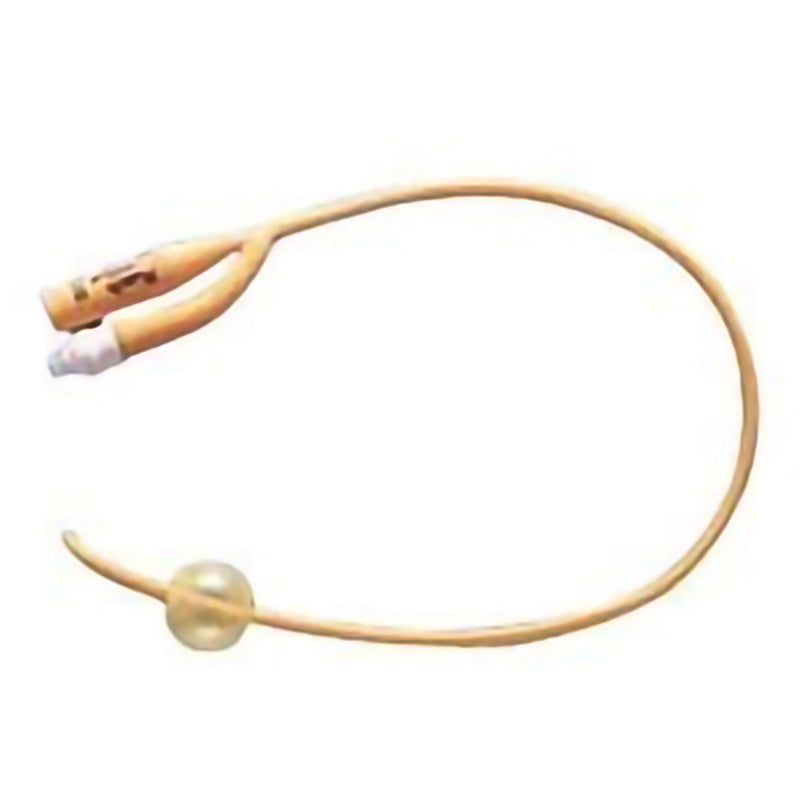Foley Catheter Rusch PureGold 2-Way Coude Tip 5 cc Balloon 24 Fr. PTFE (Teflon) Coated Latex (Box of 10)