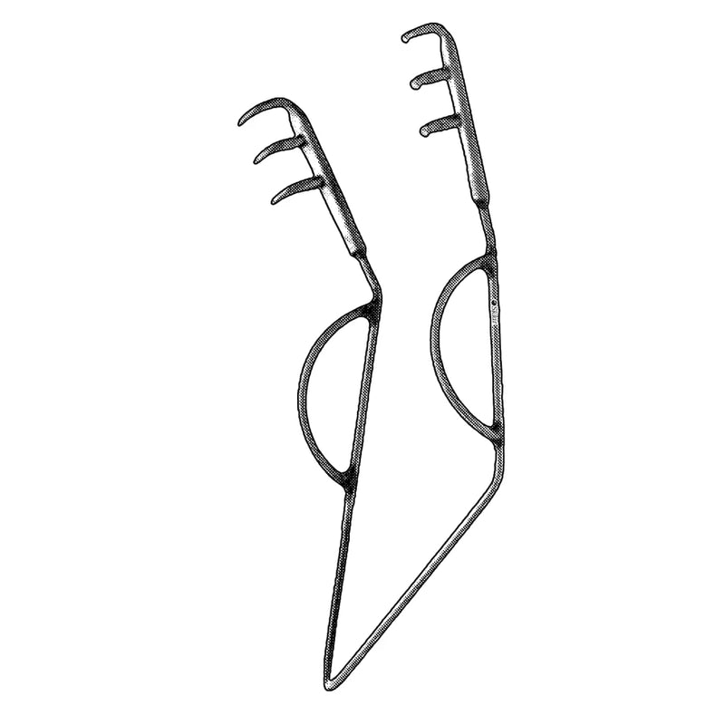Sklar Parsonnet Epicardial Retractors - 1-1/4", Sharp 3x3 Prongs - 22-8845
