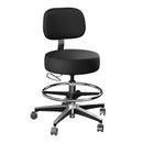McKesson Exam Stool, Black, with Backrest (Each)