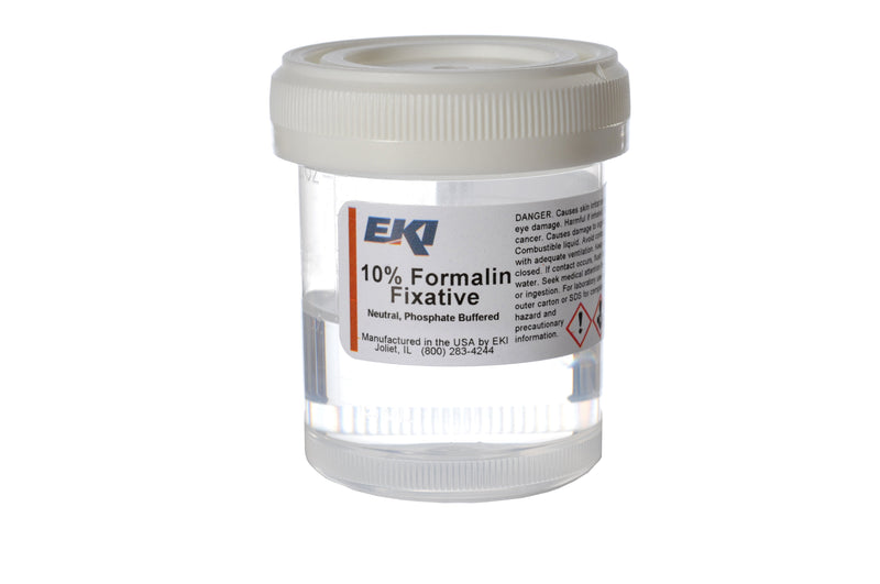 EK Industries Inc EKI Prefilled Formalin Container, 30 mL Fill in 60 mL 