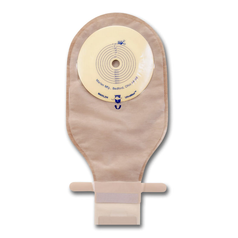 Marlen Manufacturing UltraMax One-Piece Transparent Ostomy Pouch, 9 Inch Length, Up to 1¾ Inch Stoma (5/BX) 