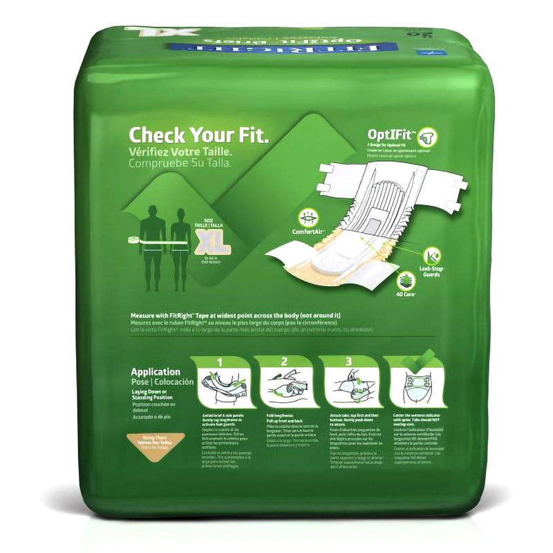 FitRight Plus Anti-Leak Guard Briefs, Extra Large (80/CS)