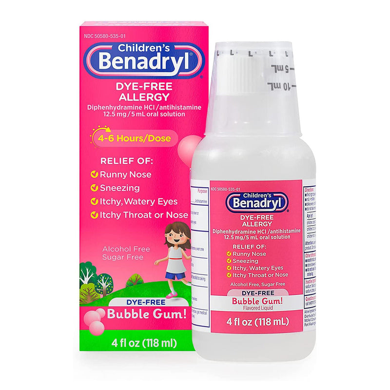 Children's Benadryl Bubble Gum Flavor Children's Allergy Relief (Each)