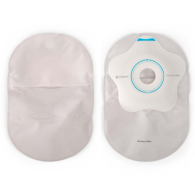 SenSura Mio Convex Flip 1-Piece Closed End Ostomy Pouch, 40mm Stoma (Box of 10)
