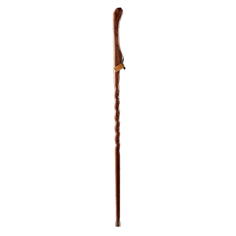 Mabis Healthcare Brazos Twisted Oak Hitchhiker Handcrafted Walking Stick, 48-Inch, Red 