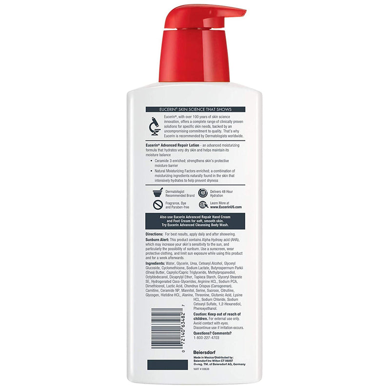 Eucerin Advanced Repair Lotion, 16.9 oz.
