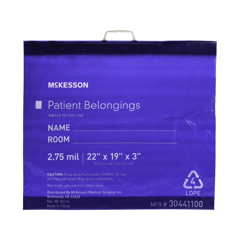McKesson Brand Medi-Pak Performance Patient Belongings Bag (250/CS) 