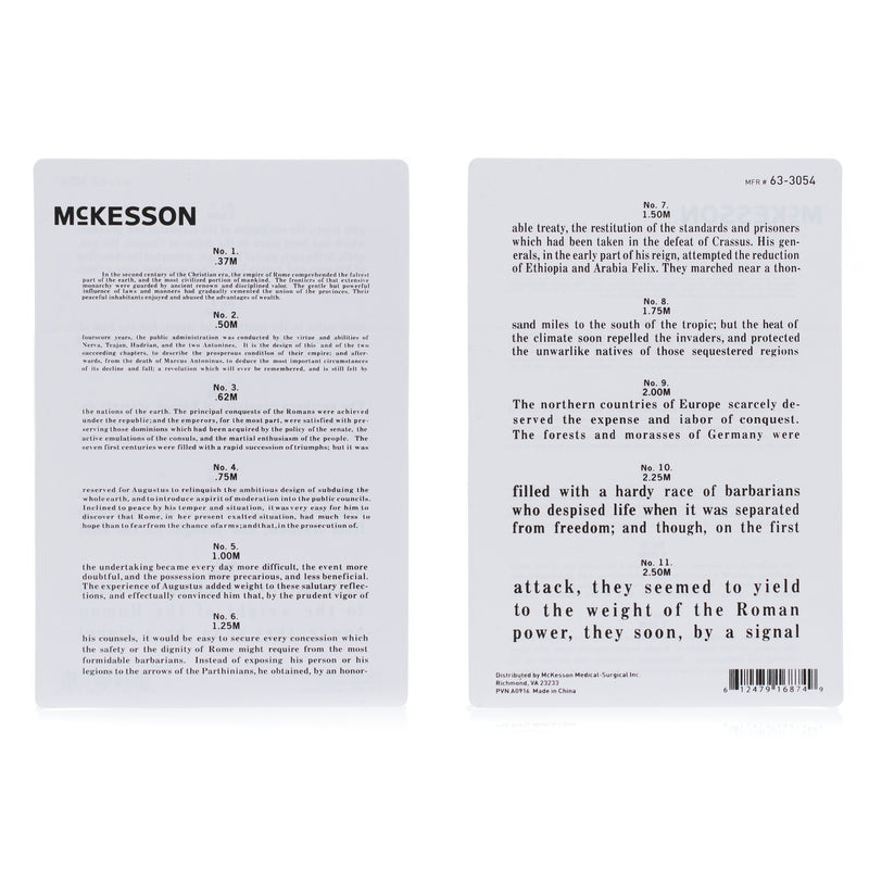 McKesson Jaeger Eye Test Chart (Bag of 5)