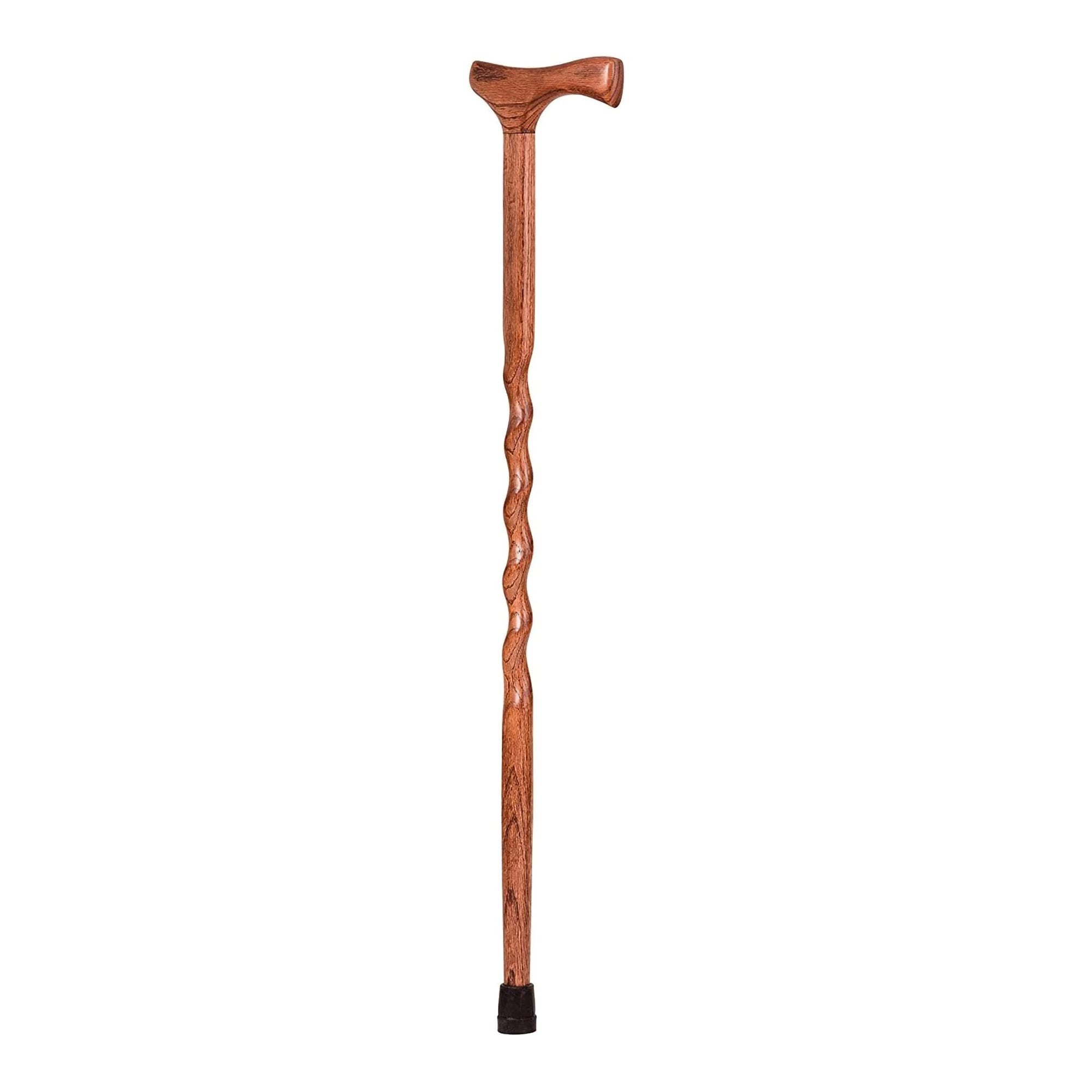 Mabis Healthcare Brazos Twisted Assorted Hardwoods Cane with T-Handle, 34-Inch Height 