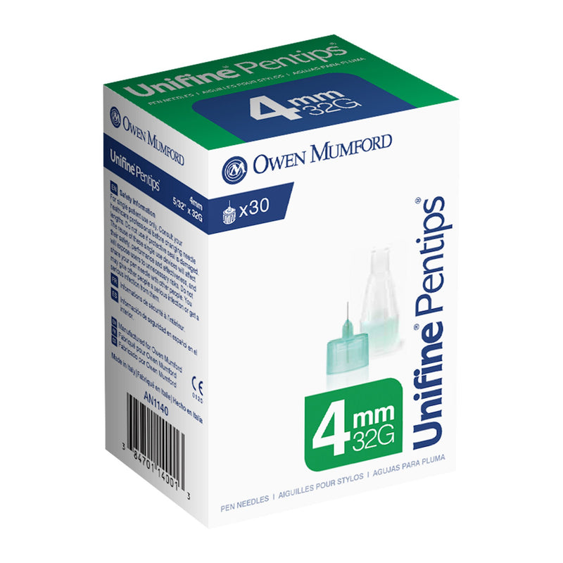Unifine Pentips Standard Insulin Pen Needle, 32 Gauge, 4 mm Length (Case of 1500)