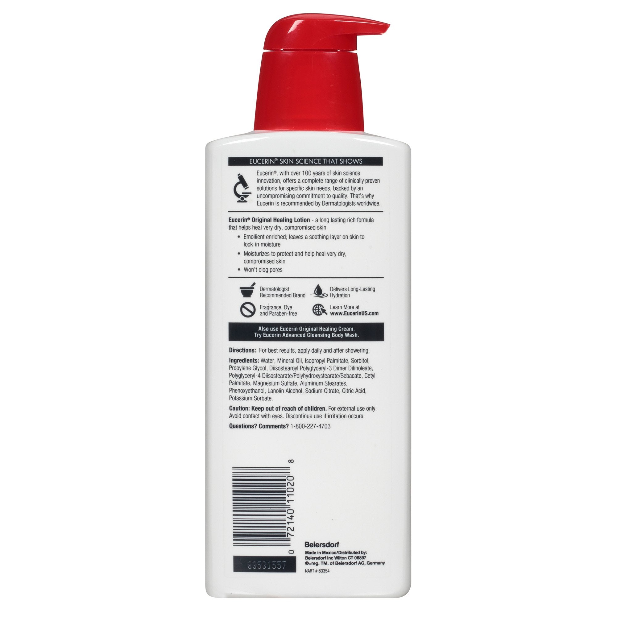 Beiersdorf Eucerin Hand and Body Moisturizer, 16-ounce pump bottle 