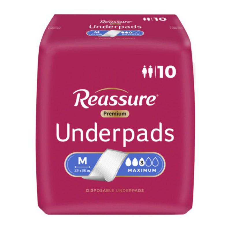 Reassure Premium Disposable Underpad, Heavy Absorbency, 23 x 36 Inch (15/BG)