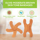 TruColour Olive Adhesive Strip, Knuckle / Fingertip (Case of 1000) 