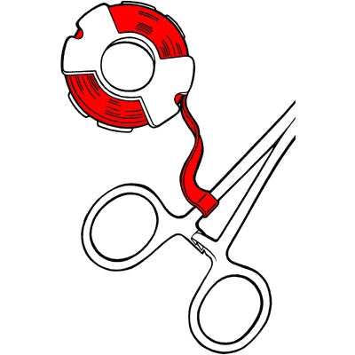ID Roll Tape - Red, 300" x 1/4" - 96-1874 