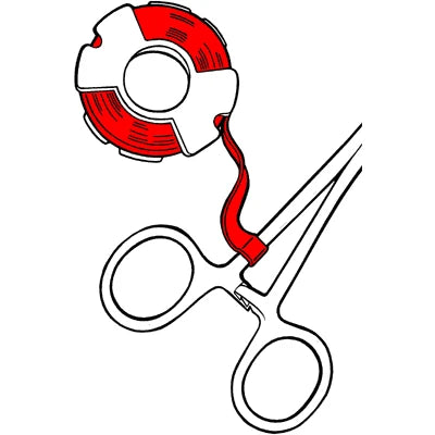 ID Roll Tape - Red, 300" x 1/4" - 96-1874