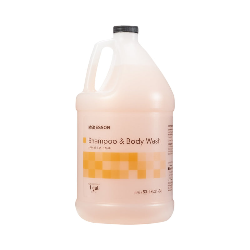 McKesson two-in-one shampoo and Body Wash, Apricot Scent, 1 Gallon Jug (Case of 4)