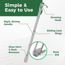 Easy To Use Products LLC Reach Right Compression Sock Aid Device, Long Shoe Horn, Dressing Hook (8/CS)