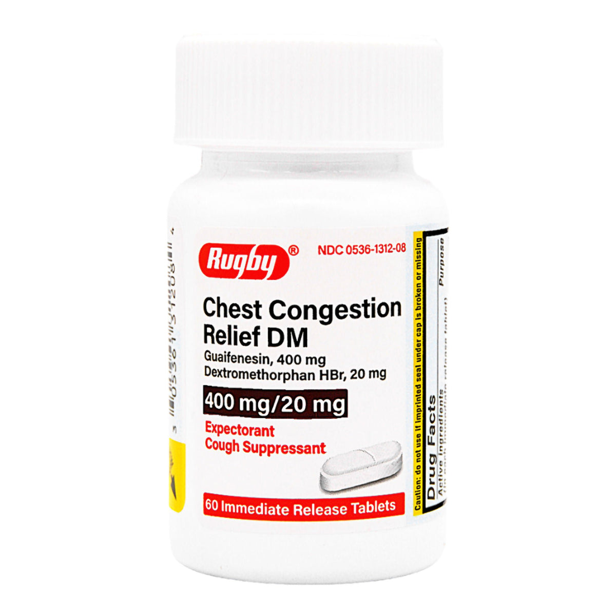 Cold and Cough Relief 20 mg - 400 mg Strength Tablet 60 per Bottle